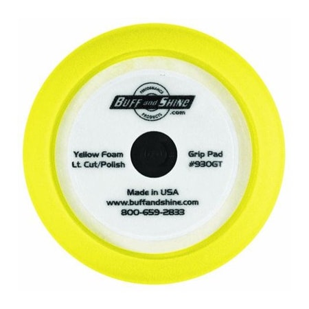 Buff And Shine YELLOW 9"x1.5" CONTOUR FOAM GRIP PAD BUF930GT